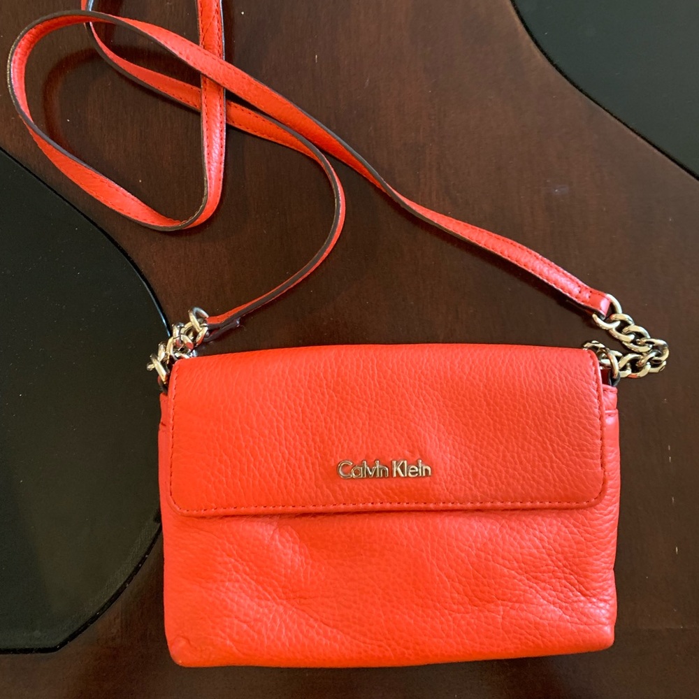 Calvin Klein Red Cross-Body Purse